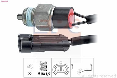 Slēdzis, Atpakaļgaitas signāla lukturis EPS 1.860.239 1