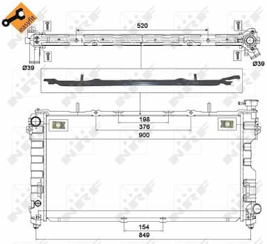 Radiators, Motora dzesēšanas sistēma NRF 58264 3