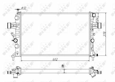 Radiators, Motora dzesēšanas sistēma NRF 54668A 1