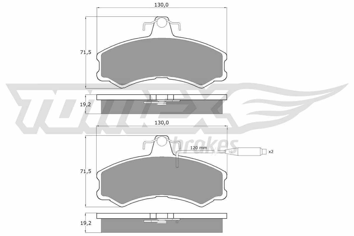 Bremžu uzliku kompl., Disku bremzes TOMEX Brakes TX 10-46 1