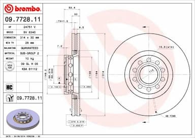 Bremžu diski BREMBO 09.7728.11 1