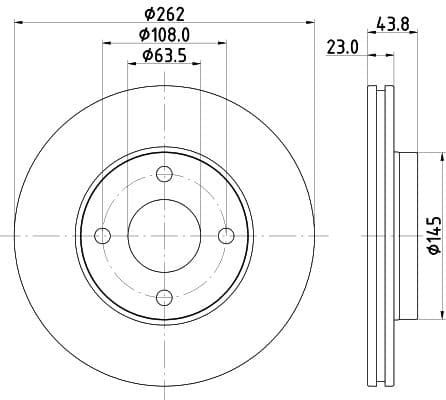 Bremžu diski HELLA 8DD 355 126-601 1