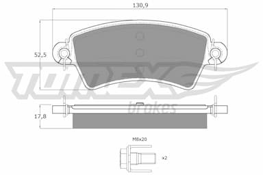 Bremžu uzliku kompl., Disku bremzes TOMEX Brakes TX 13-41 1