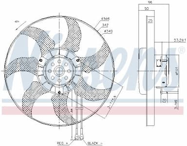 Ventilators, Motora dzesēšanas sistēma NISSENS 85802 5