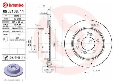 Bremžu diski BREMBO 09.E168.11 1