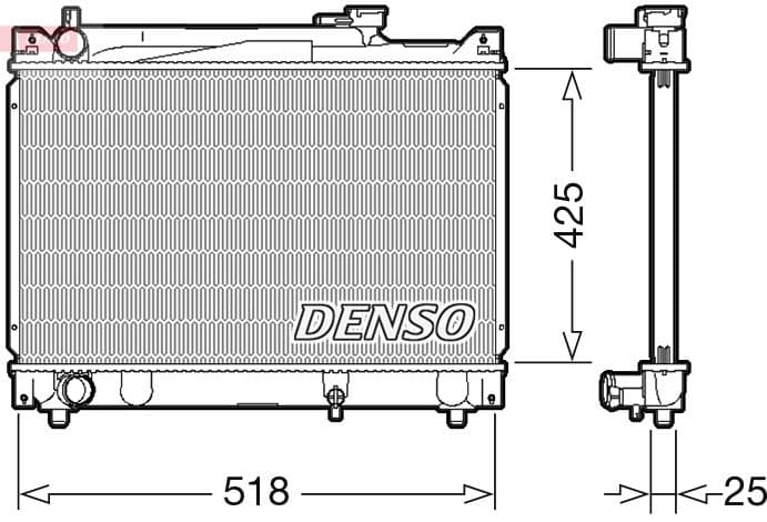 Radiators, Motora dzesēšanas sistēma DENSO DRM47030 1