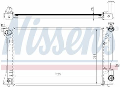 Radiators, Motora dzesēšanas sistēma NISSENS 64667A 5