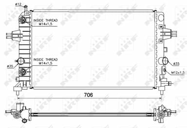 Radiators, Motora dzesēšanas sistēma NRF 53144 2