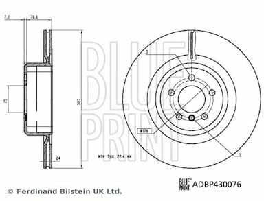 Bremžu diski BLUE PRINT ADBP430076 3