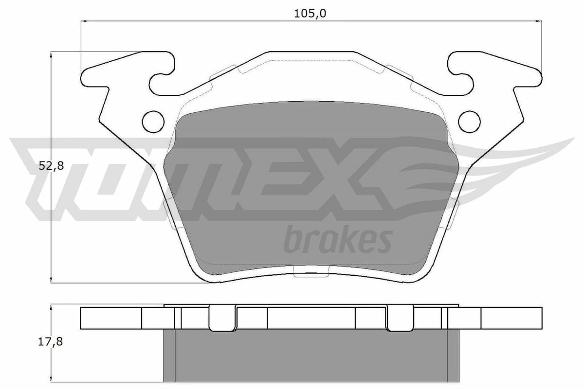 Bremžu uzliku kompl., Disku bremzes TOMEX Brakes TX 12-89 1