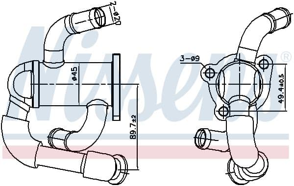 Radiators, Izplūdes gāzu recirkulācija NISSENS 989433 1