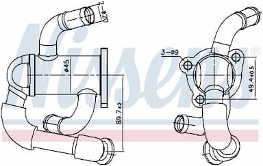 Radiators, Izplūdes gāzu recirkulācija NISSENS 989433 1