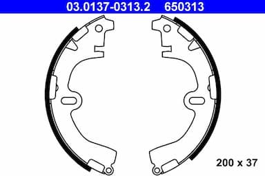 Bremžu loku komplekts ATE 03.0137-0313.2 1