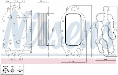 Eļļas radiators, Motoreļļa NISSENS 91121 7