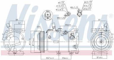 Kompresors, Gaisa kond. sistēma NISSENS 890240 5