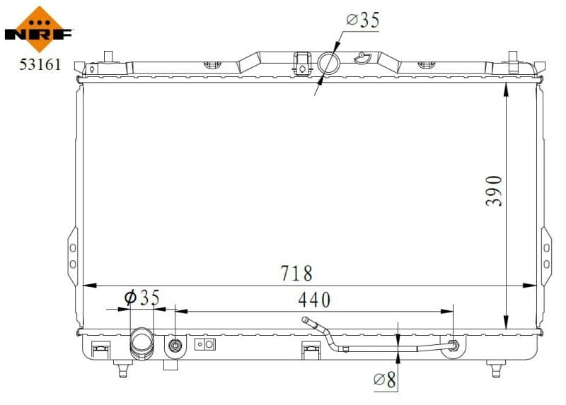 Radiators, Motora dzesēšanas sistēma NRF 53161 1