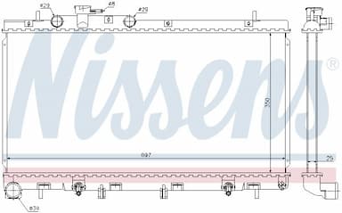 Radiators, Motora dzesēšanas sistēma NISSENS 67729 6