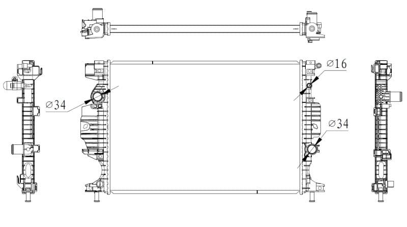 Radiators, Motora dzesēšanas sistēma NRF 59284 1