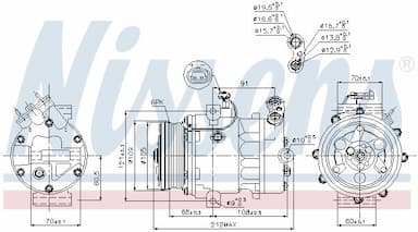 Kompresors, Gaisa kond. sistēma NISSENS 89095 5
