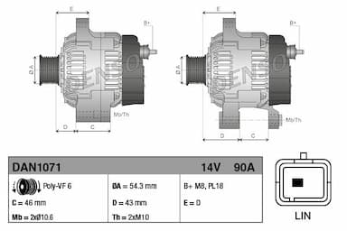 Ģenerators DENSO DAN1071 4