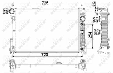 Radiators, Motora dzesēšanas sistēma NRF 53968 2