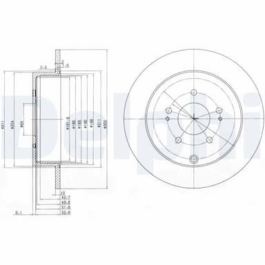 Bremžu diski DELPHI BG4035 1