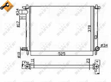 Radiators, Motora dzesēšanas sistēma NRF 54667 5