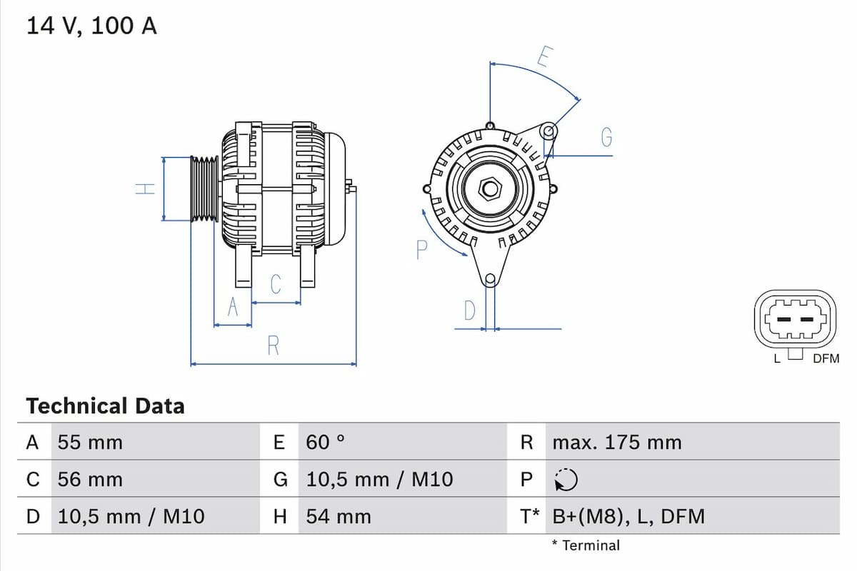 Ģenerators BOSCH 0 986 049 020 1