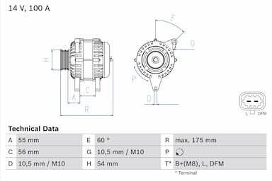 Ģenerators BOSCH 0 986 049 020 1