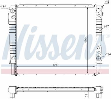 Radiators, Motora dzesēšanas sistēma NISSENS 65531A 5