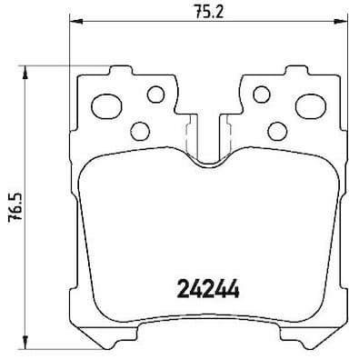 Bremžu uzliku kompl., Disku bremzes BREMBO P 83 076 1