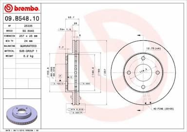 Bremžu diski BREMBO 09.B548.10 1