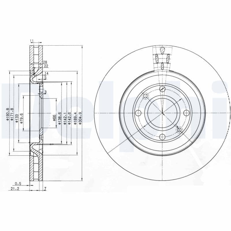 Bremžu diski DELPHI BG3529 1