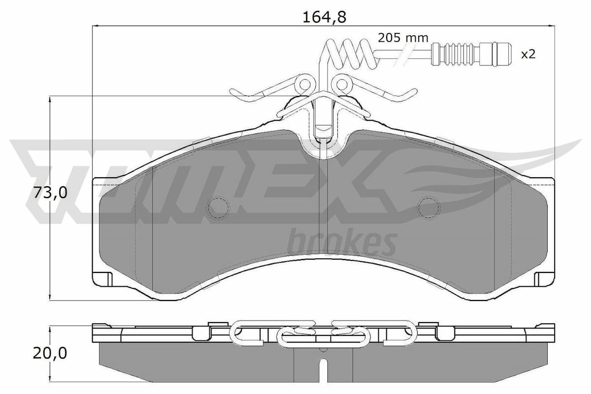 Bremžu uzliku kompl., Disku bremzes TOMEX Brakes TX 11-481 1