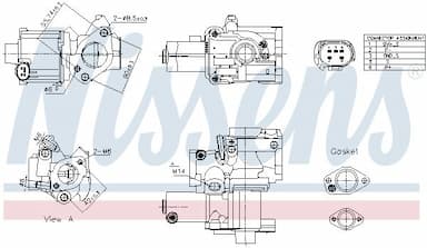 Izpl. gāzu recirkulācijas vārsts NISSENS 98199 1