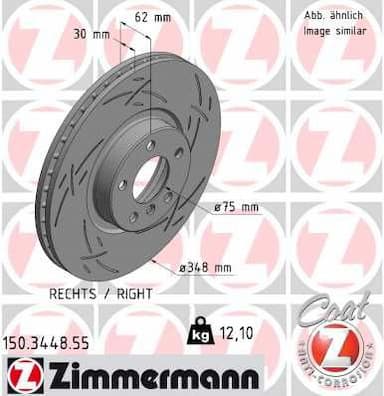 Bremžu diski ZIMMERMANN 150.3448.55 1