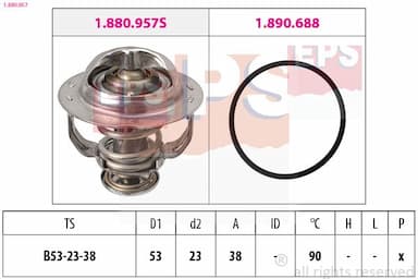 Termostats, Dzesēšanas šķidrums EPS 1.880.957 1