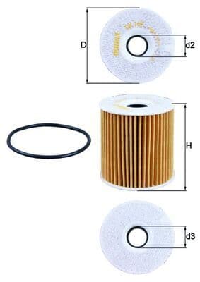 Eļļas filtrs MAHLE OX 149D 1