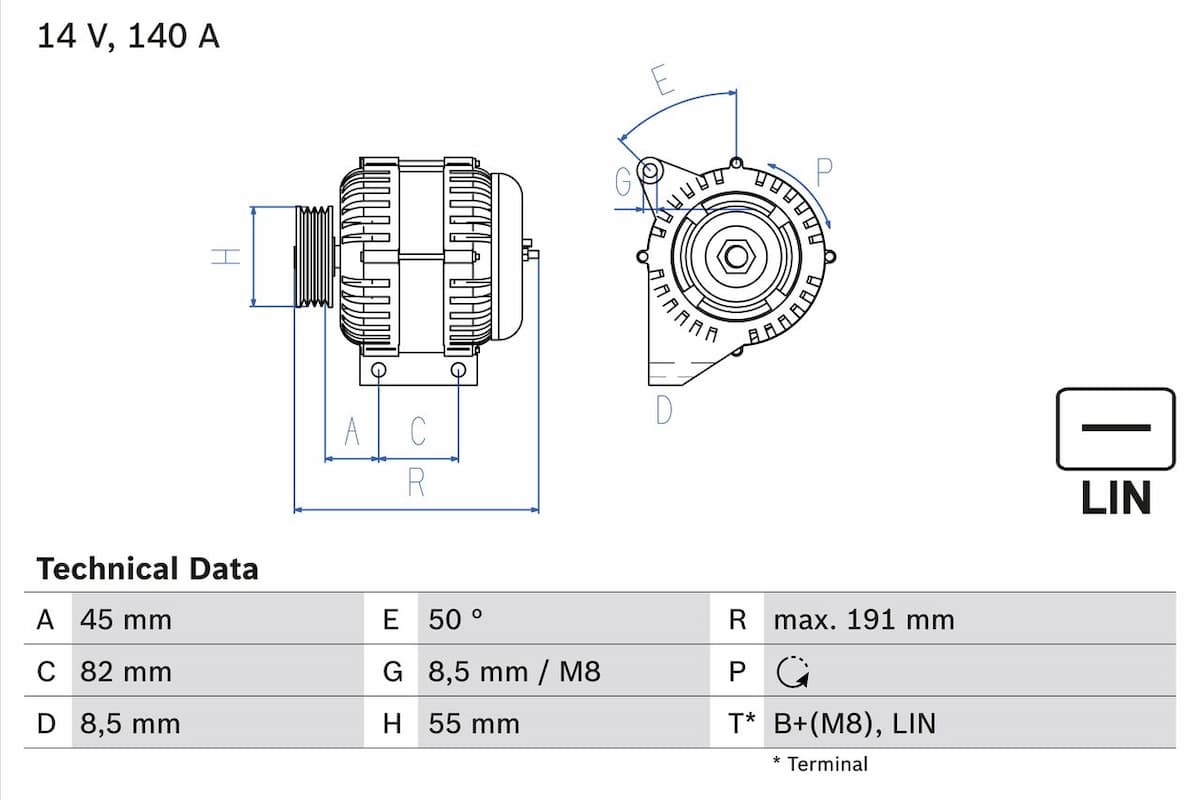 Ģenerators BOSCH 0 986 047 380 1