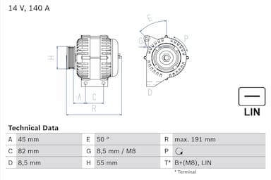 Ģenerators BOSCH 0 986 047 380 1