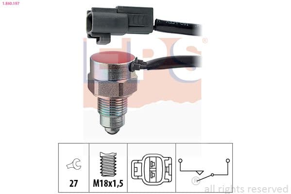 Slēdzis, Atpakaļgaitas signāla lukturis EPS 1.860.197 1
