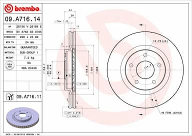 Bremžu diski BREMBO 09.A716.11 1