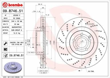 Bremžu diski BREMBO 09.B746.51 1