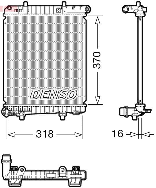 Radiators, Motora dzesēšanas sistēma DENSO DRM07062 1