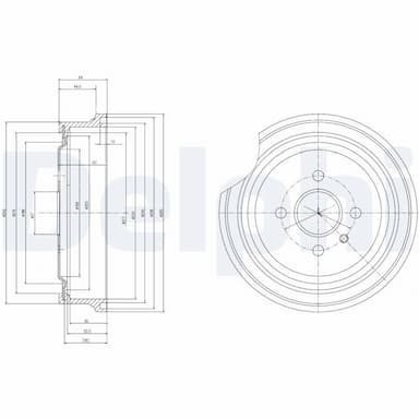 Bremžu trumulis DELPHI BF367 1