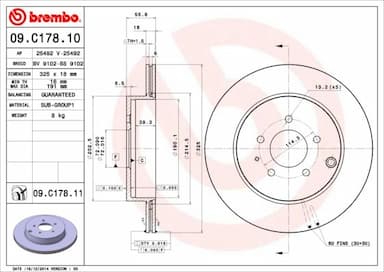 Bremžu diski BREMBO 09.C178.11 1