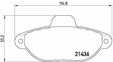 Bremžu uzliku kompl., Disku bremzes BREMBO P 23 060 1