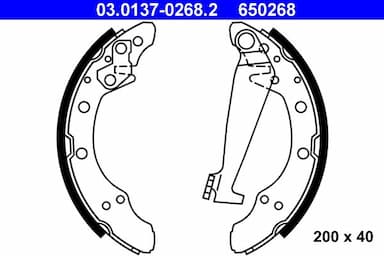 Bremžu loku komplekts ATE 03.0137-0268.2 1