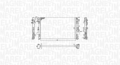 Radiators, Motora dzesēšanas sistēma MAGNETI MARELLI 350213955000 2