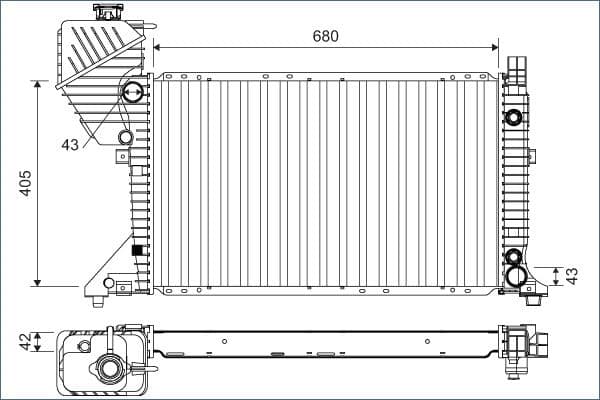 Radiators, Motora dzesēšanas sistēma VALEO 701163 1